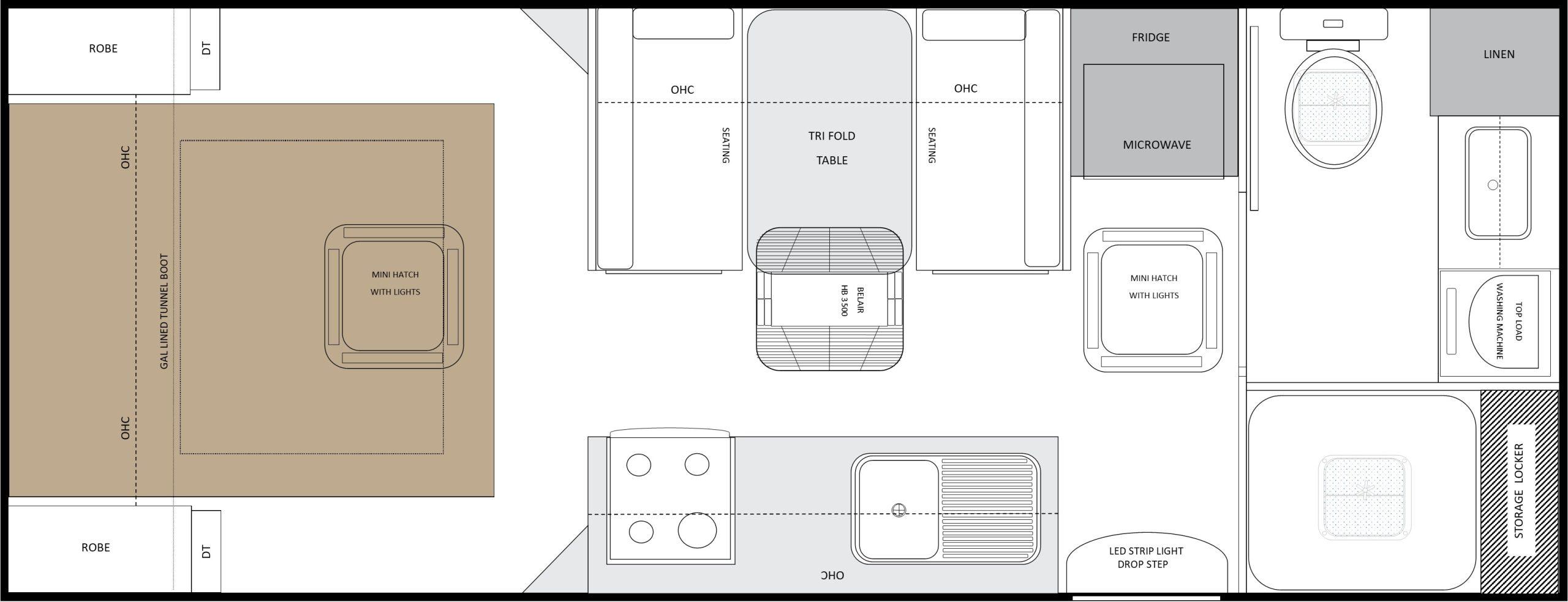 Daybreak 19'6" RD Ensuite layout