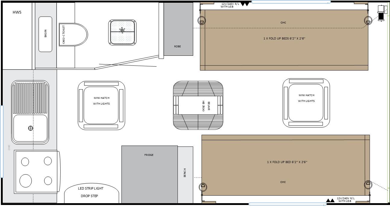 Tomcat 14'6" layout